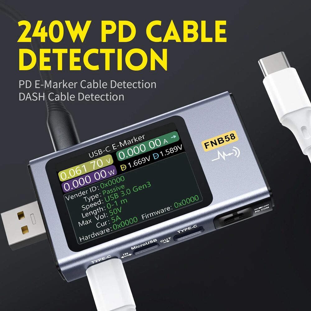 FNIRSI USB tester φόρτισης FNB58 - Image 2