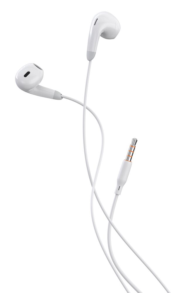 CELEBRAT earphones με μικρόφωνο G27, 3.5mm σύνδεση, Φ14mm, 1.2m, λευκά - Image 3