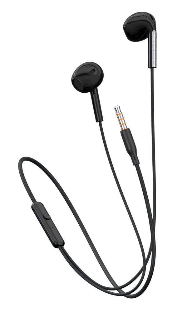 CELEBRAT earphones με μικρόφωνο G28, 3.5mm σύνδεση, Φ10mm, 1.2m, μαύρα - Image 2