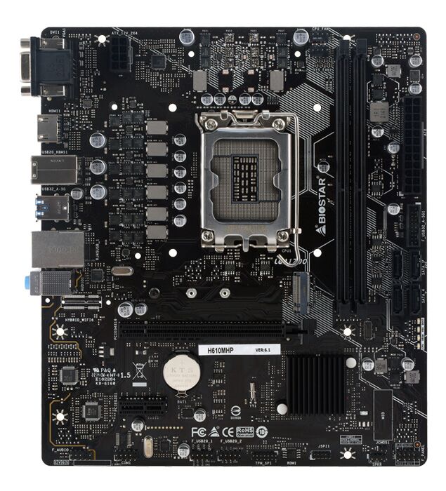 BIOSTAR μητρική H610MHP, 2x DDR4, s1700, USB 3.2, uATX, GbE, Ver. 6.1 - Image 3