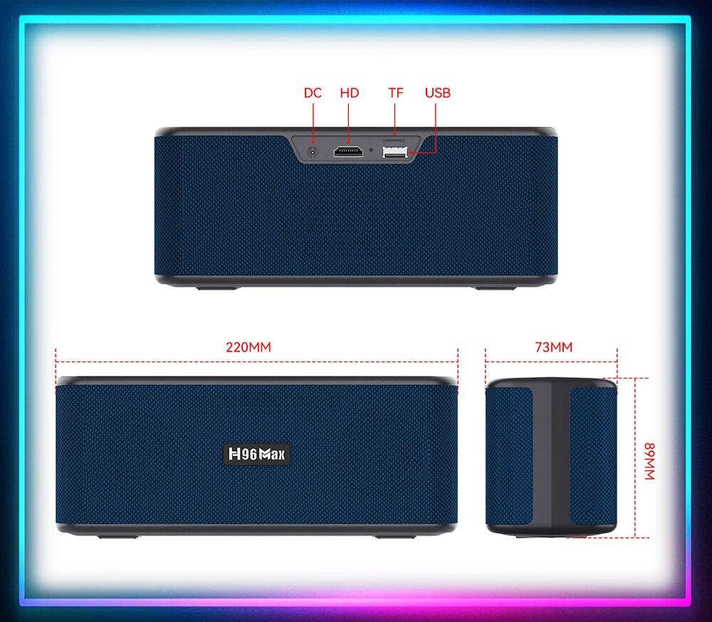 H96 MAX TV Box & ηχείο M7, RK3528, 8K, 4/32GB, WiFi, Bluetooth, Android 13 - Image 9