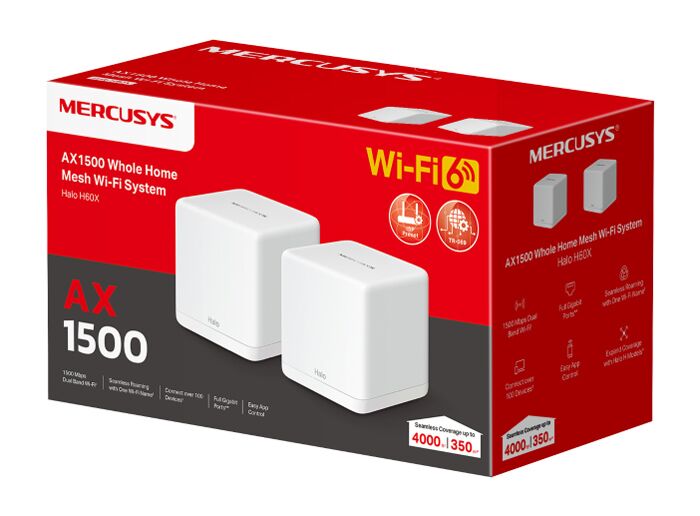 MERCUSYS Mesh WiFi 6 System Halo H60X, 1500Mbps Dual Band, 2τμχ, V.1.0 - Image 8