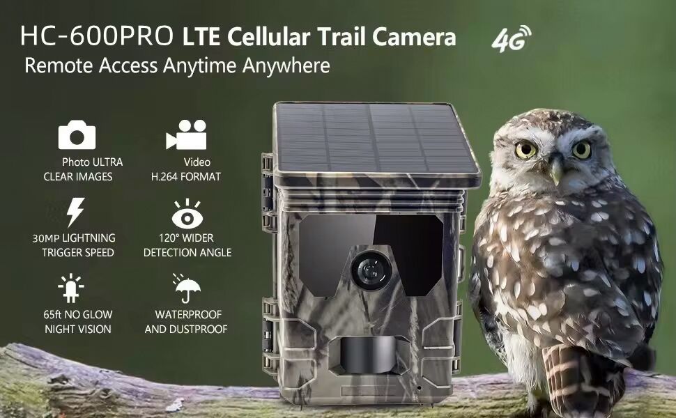 SUNTEK smart ηλιακή κάμερα κυνηγού HC-600PRO, PIR, 4G, 30MP/2K, SD, IP65 - Image 2