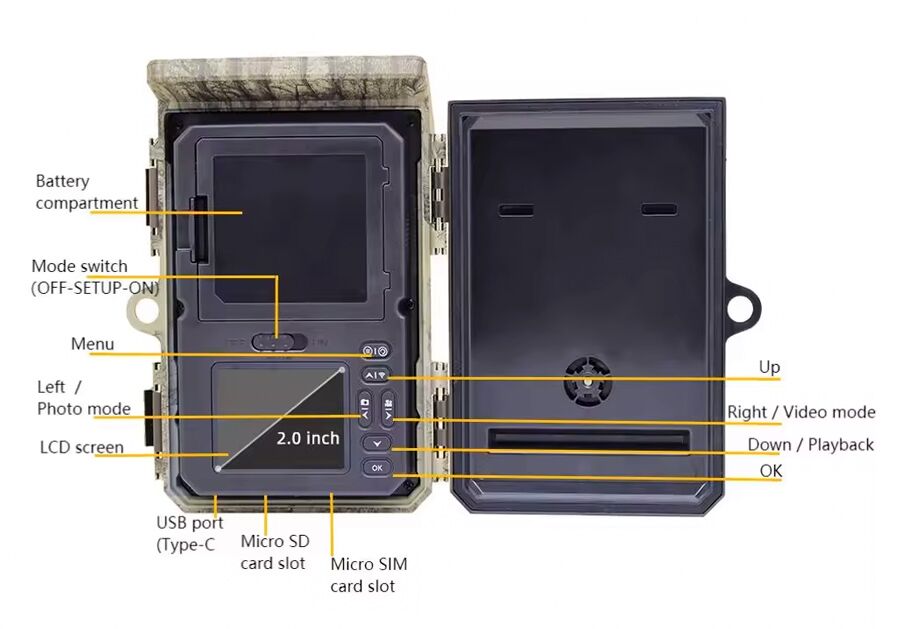 SUNTEK smart ηλιακή κάμερα κυνηγού HC-600PRO, PIR, 4G, 30MP/2K, SD, IP65 - Image 7