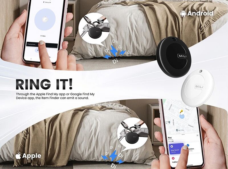 MILI smart tag MiTag Duo για iOS & Android συσκευές, Bluetooth tracker, λευκό - Image 3