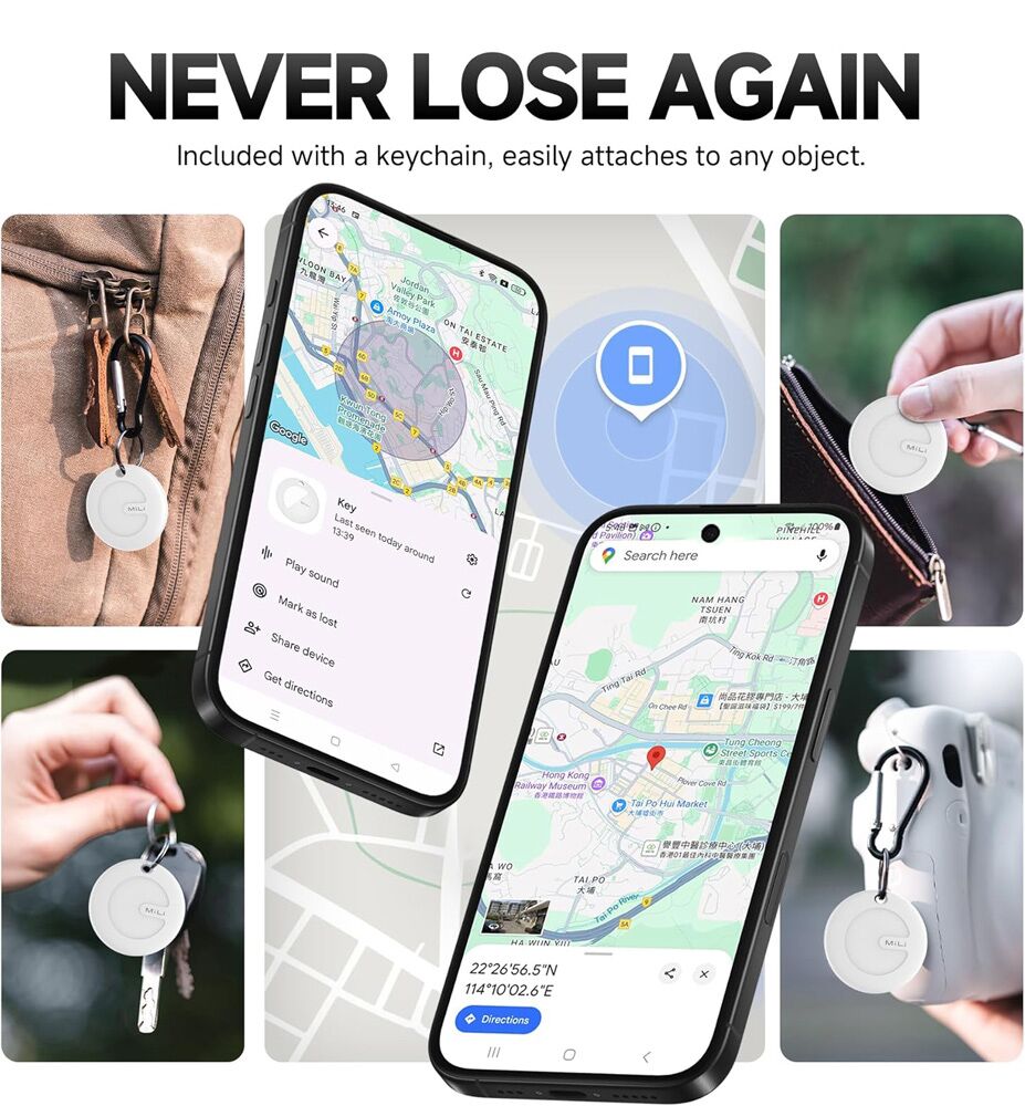 MILI smart tag MiTag Duo για iOS & Android συσκευές, Bluetooth tracker, μαύρο - Image 2