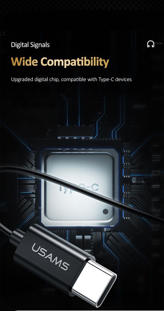 USAMS earphones με μικρόφωνο US-SJ482, USB-C, Φ10mm, 1.2m, πράσινα - Image 6