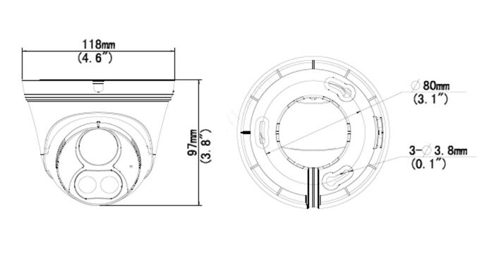 UNIARCH IP κάμερα IPC-T213-APF28W, 2.8mm 3MP, IP67, PoE, LED, SD, IR 30m - Image 3