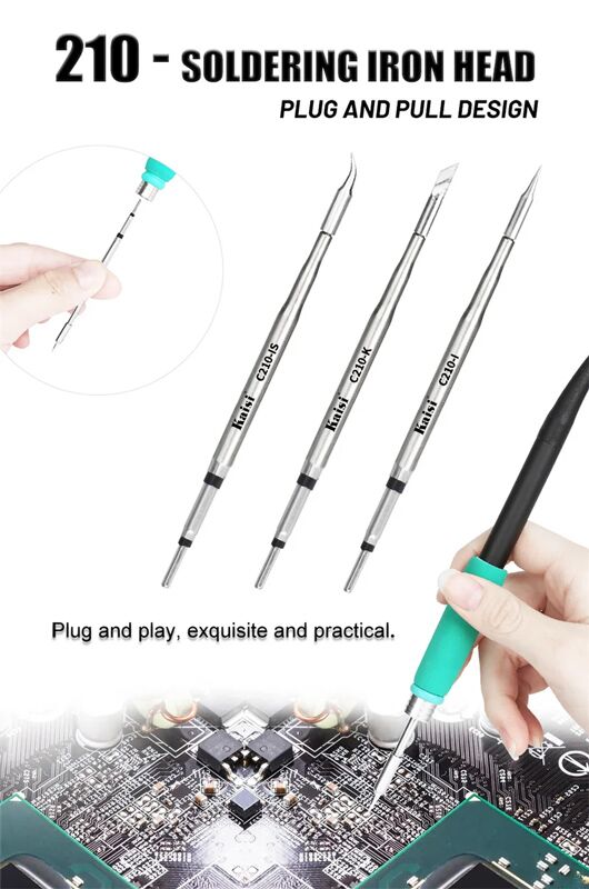 KAISI σετ soldering tip C210, τύπου I/IS/K, 3τμχ - Image 2