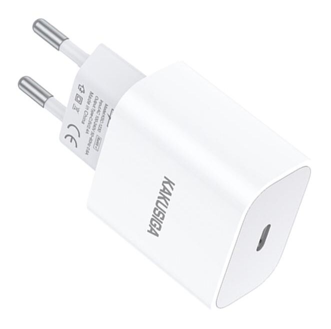 KAKUSIGA φορτιστής τοίχου KSC-1230, USB-C, 2.4A, λευκός - Image 3