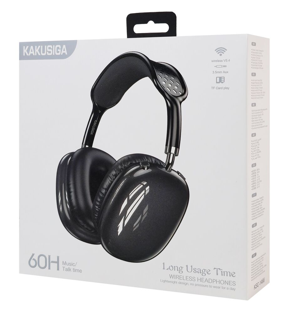 KAKUSIGA headphones KSC-1466, ασύρματα & ενσύρματα, micro SD, 40mm, 400mAh, μαύρα - Image 4