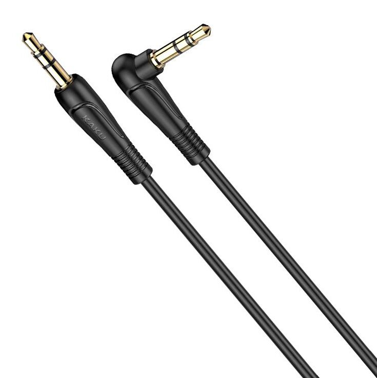 KAKUSIGA καλώδιο ήχου 3.5mm KSC-521, AUX, 90°, HiFi 1m, μαύρο - Image 2