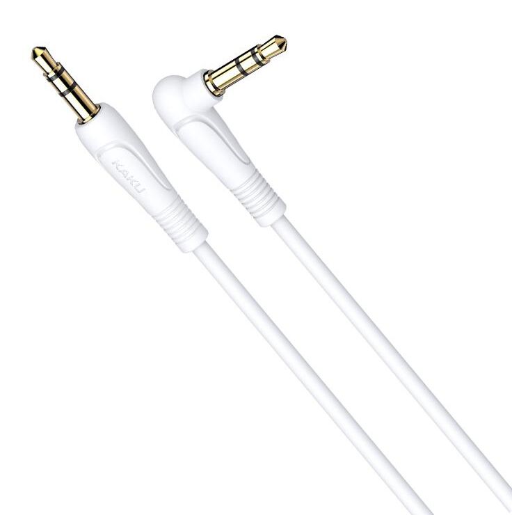 KAKUSIGA καλώδιο ήχου 3.5mm KSC-521, AUX, 90°, HiFi 1m, λευκό - Image 2
