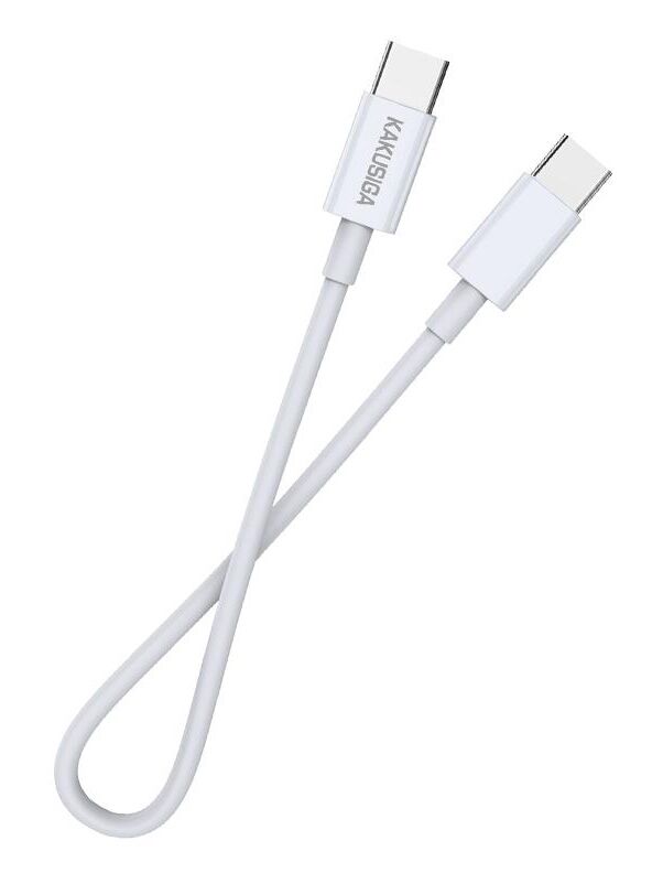 KAKUSIGA καλώδιο USB-C σε USB-C KSC-653, 100W, 480Mbps, 25cm, λευκό - Image 3