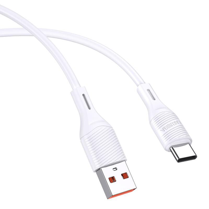KAKUSIGA καλώδιο USB-C σε USB KSC-953, σιλικόνης, 3A, 480Mbps, 1m, λευκό - Image 3