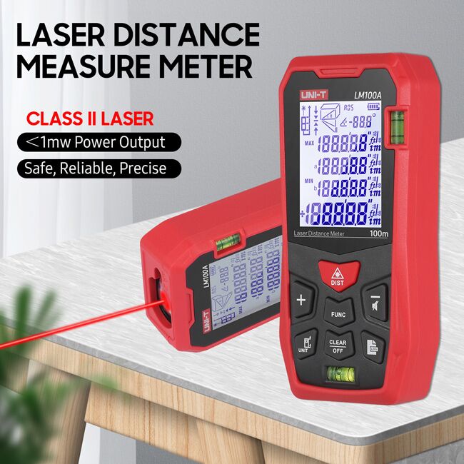 UNI-T laser μετρητής απόστασης LM100A, m/ft/in, 100m - Image 2