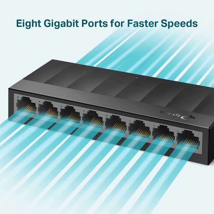 TP-LINK desktop switch LiteWave LS1008G, 8-port 10/100/1000Mbps, Ver 3.0 - Image 4
