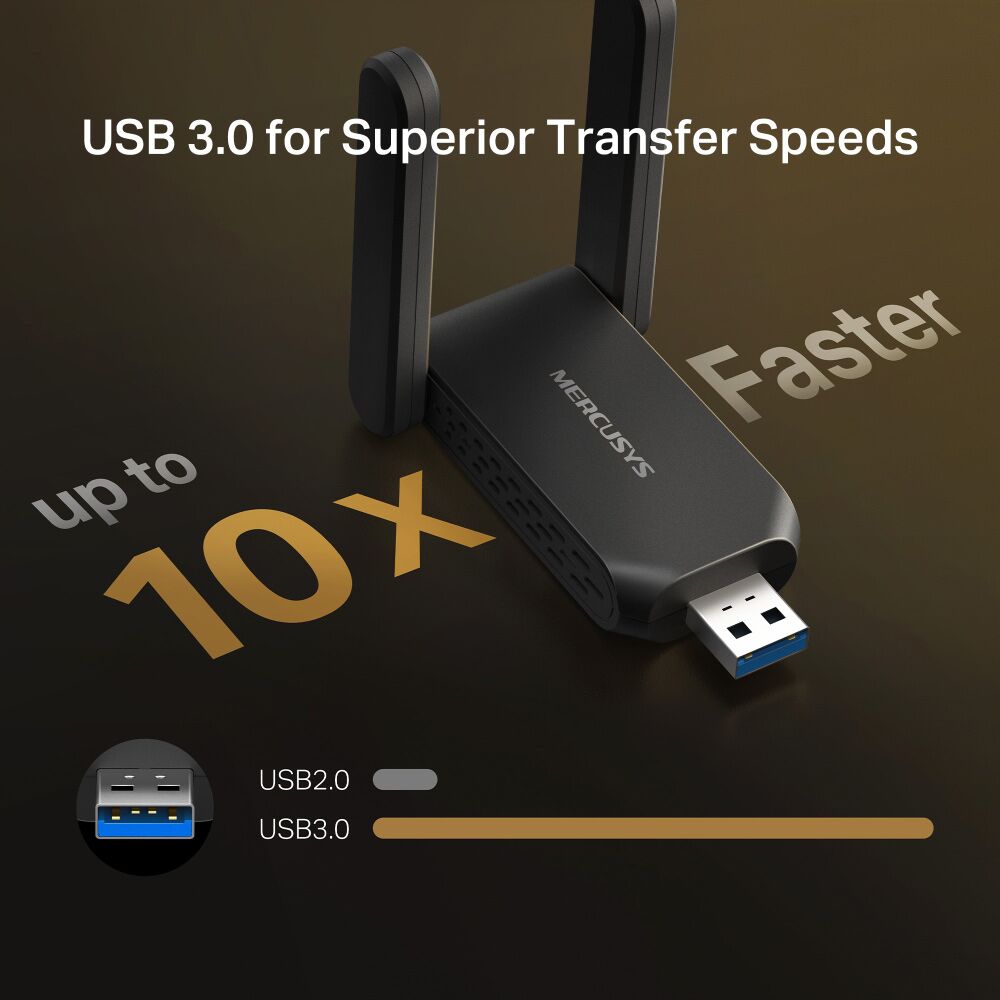 MERCUSYS ασύρματος USB αντάπτορας δικτύου MA72XH, AX1800, Dual Band, V.1.0 - Image 6