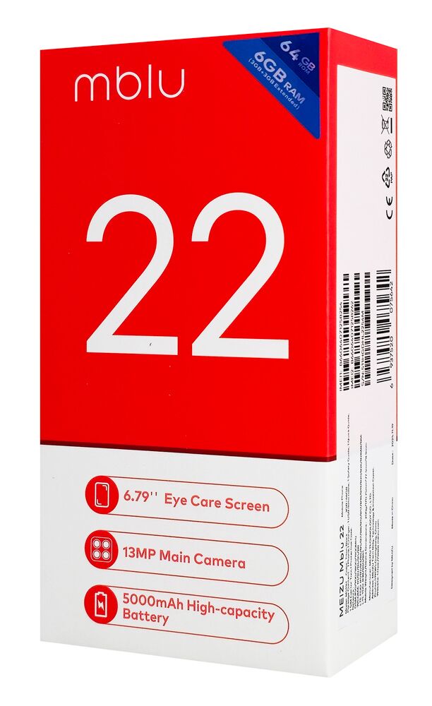 MEIZU smartphone Mblu 22, 6.79", 3/64GB, 5000mAh, λευκό - Image 7