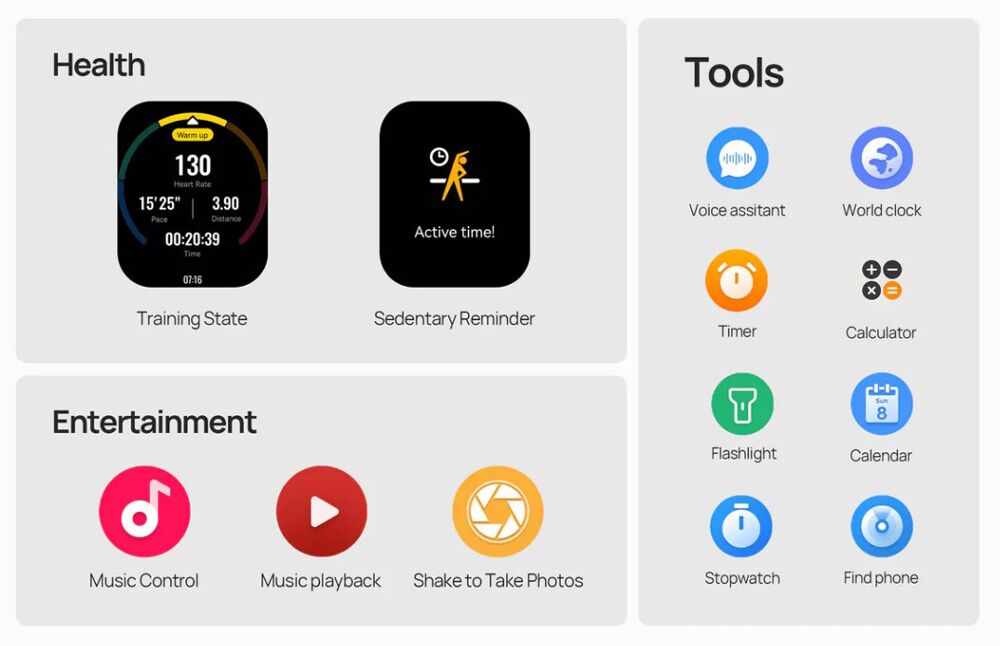 MIBRO smartwatch C4, heart rate, 2.01" TFT, 2 ATM, γκρι - Image 11
