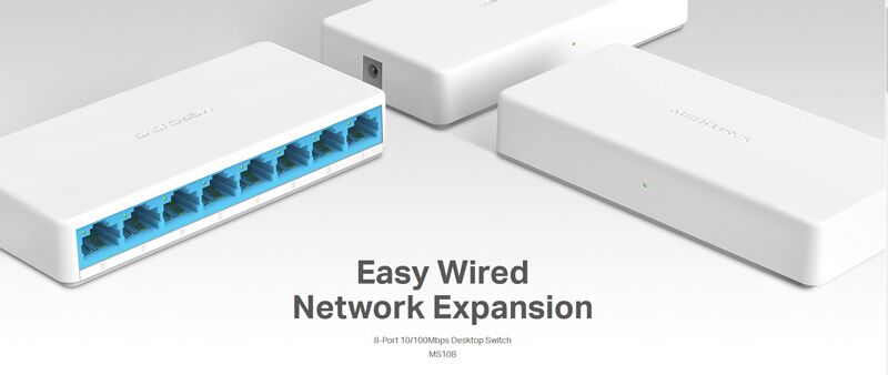 MERCUSYS Desktop Switch MS108, 8x 10/100 Mbps, Ver. 2 - Image 2