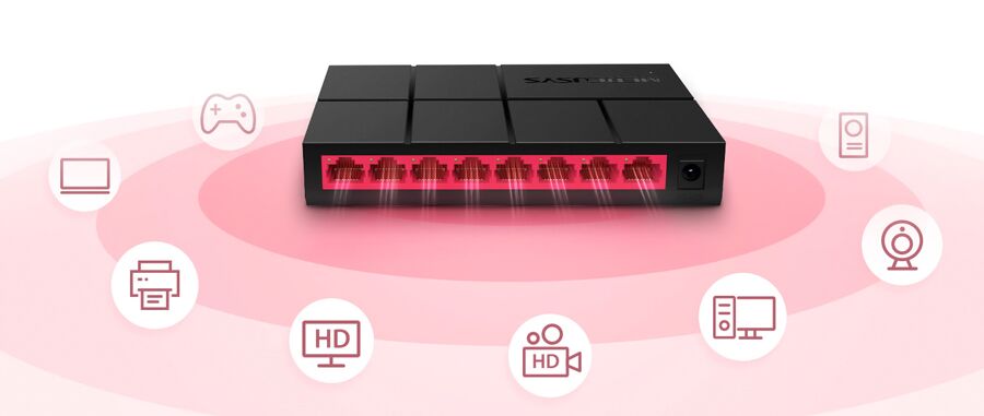 MERCUSYS Desktop Switch MS108G, 8x 10/100/1000 Mbps, Ver. 1 - Image 6