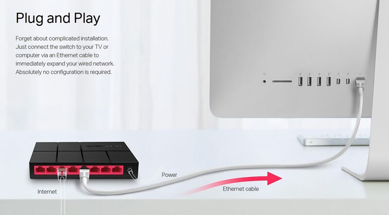 MERCUSYS Desktop Switch MS108G, 8x 10/100/1000 Mbps, Ver. 1 - Image 8