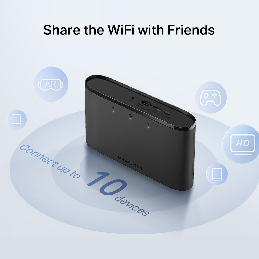 MERCUSYS router MT110, 4G LTE, WiFi 150 Mbps, 2200mAh, Ver. 2.0 - Image 5