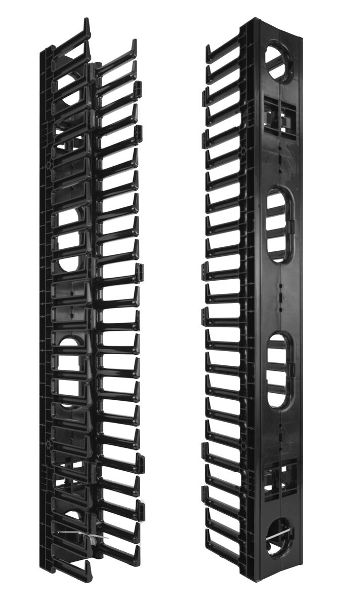 POWERTECH cable managment για rack NETW-0006, 23 θέσεων, πλαστικό, 2τμχ - Image 2