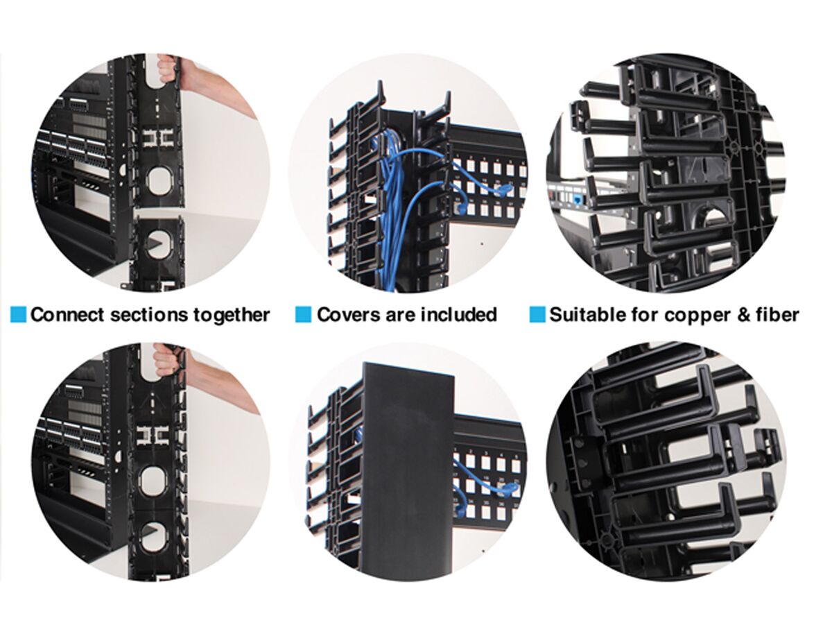 POWERTECH cable managment για rack NETW-0006, 23 θέσεων, πλαστικό, 2τμχ - Image 3