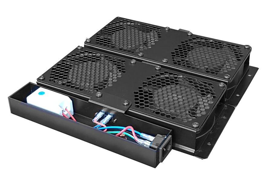 POWERTECH cooling fan με θερμοστάτη για rack NETW-0010, 29.5x31x4cm - Image 2