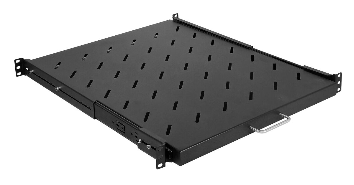 POWERTECH πτυσσόμενο ράφι για rack 19" NETW-0041, βάθος 570mm, μαύρο - Image 4