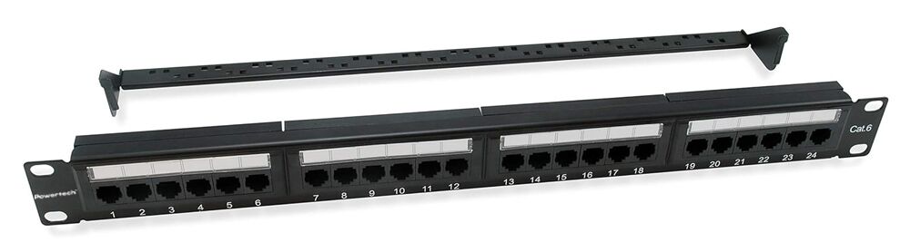 POWERTECH patch panel NETW-0046 για rack 19"/1U, 24 θυρών, CAT 6 UTP, μαύρο - Image 4