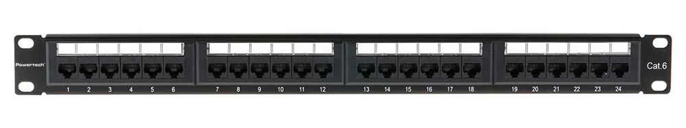 POWERTECH patch panel NETW-0046 για rack 19"/1U, 24 θυρών, CAT 6 UTP, μαύρο - Image 5