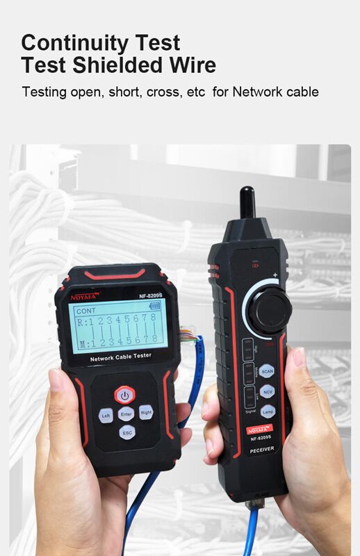 NOYAFA tester καλωδίων δικτύου NF-8209S για RJ45 PoE - Image 10