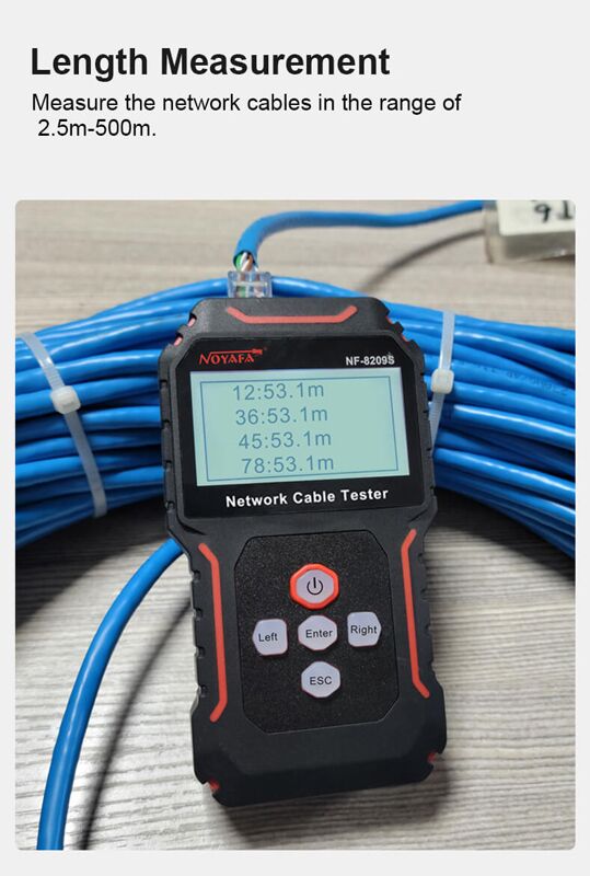 NOYAFA tester καλωδίων δικτύου NF-8209S για RJ45 PoE - Image 11