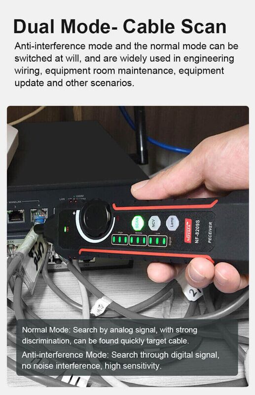 NOYAFA tester καλωδίων δικτύου NF-8209S για RJ45 PoE - Image 12