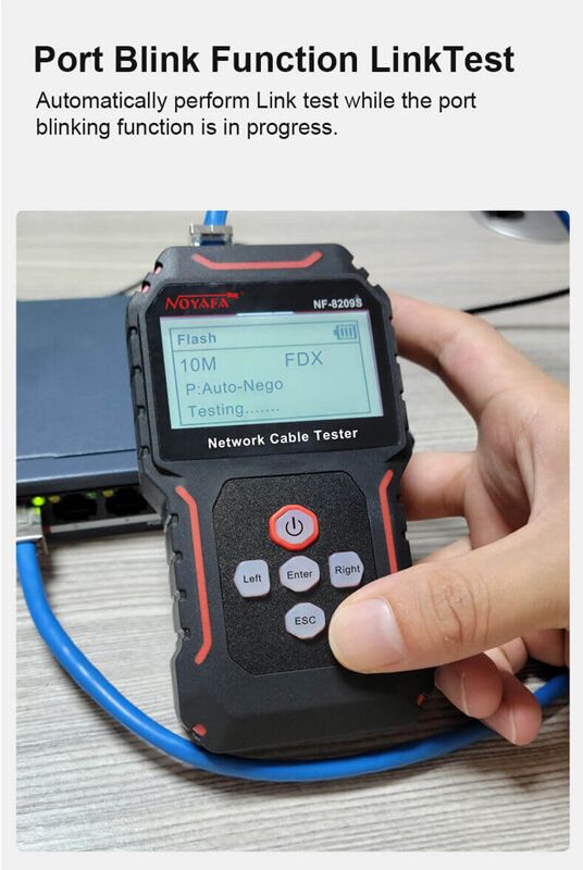 NOYAFA tester καλωδίων δικτύου NF-8209S για RJ45 PoE - Image 15
