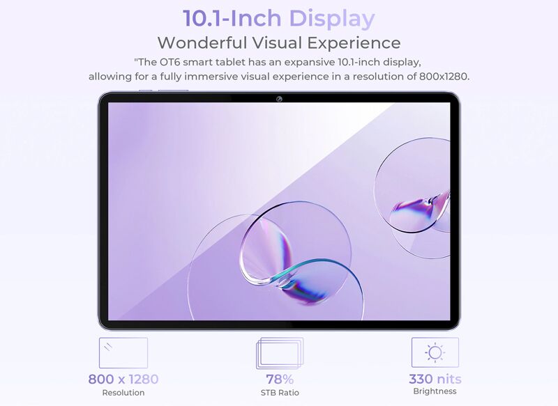 OUKITEL tablet OT6, 10.1" FHD+, 4/64GB, 8000mAh, Android 13, γκρι - Image 9