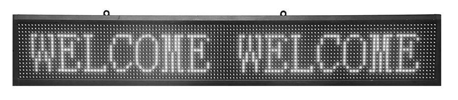 Πινακίδα LED κυλιόμενων μηνυμάτων LED105041, WiFi, 105x41cm, IP65, λευκό - Image 2