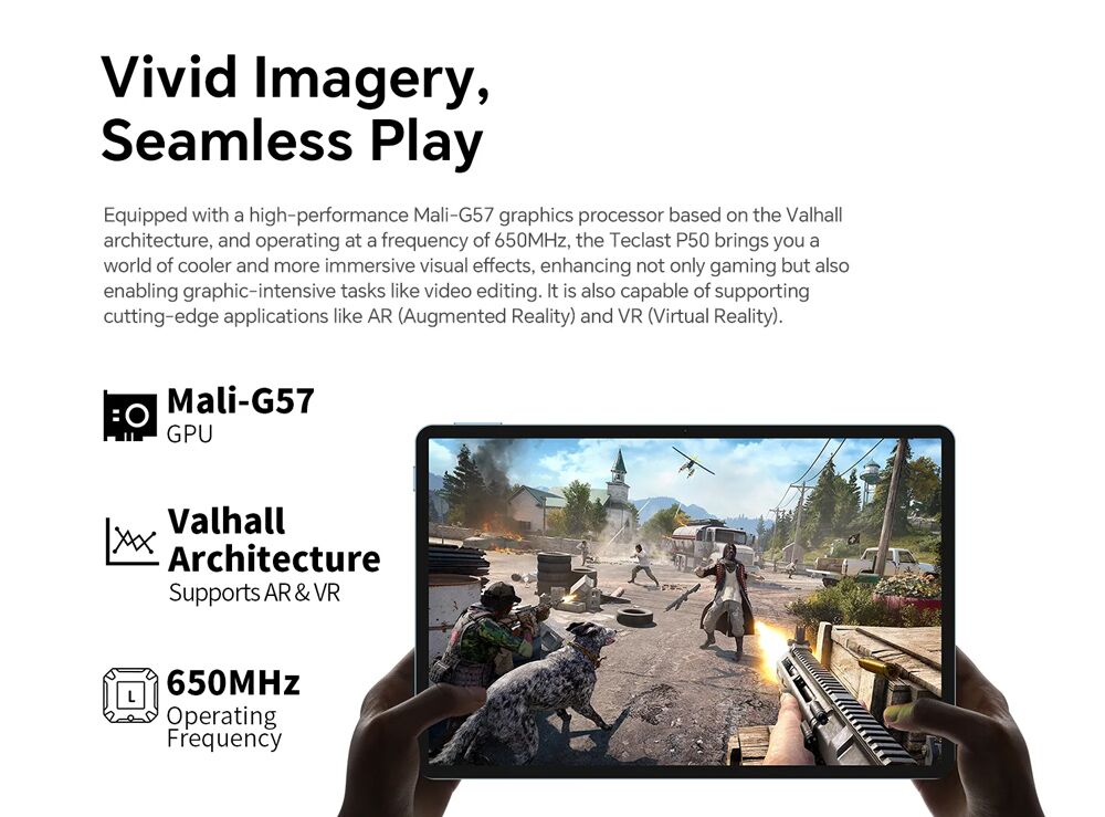 TECLAST tablet P50, 11", 6/128GB, 4G, Android 14, 8000mAh, μπλε - Image 12