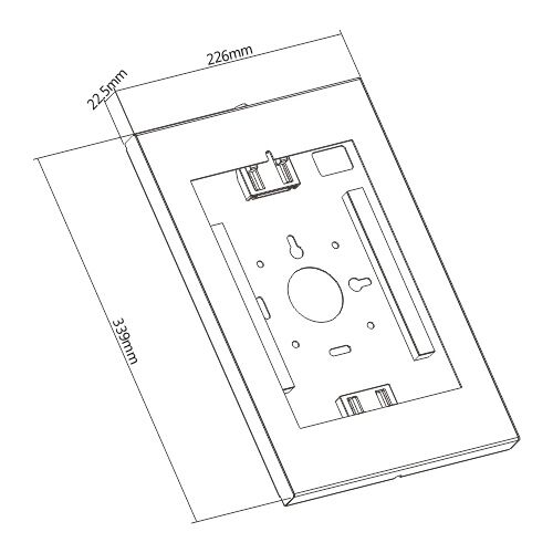 BRATECK επιτοίχια βάση tablet PAD34-01, αντικλεπτική, 9.7-11", λευκή - Image 6