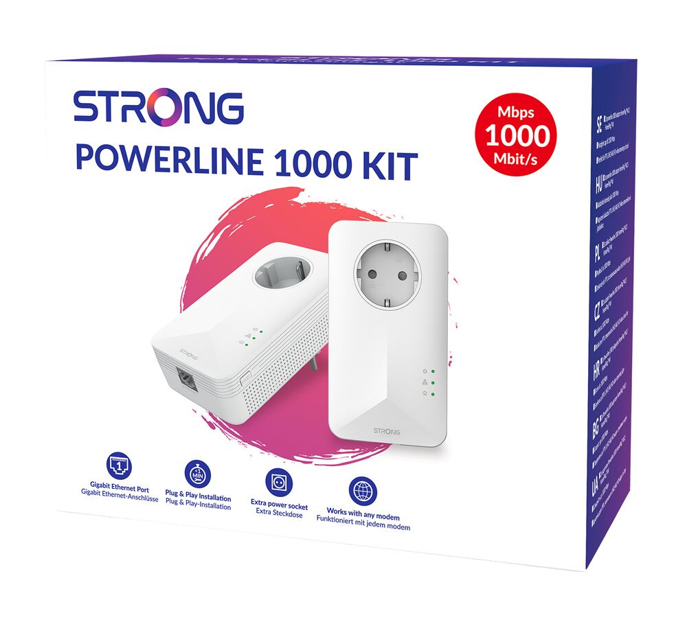 STRONG Powerline Kit POWERL1000DUOEUV2, Passthrough, 1000Mbps, 2τμχ - Image 9