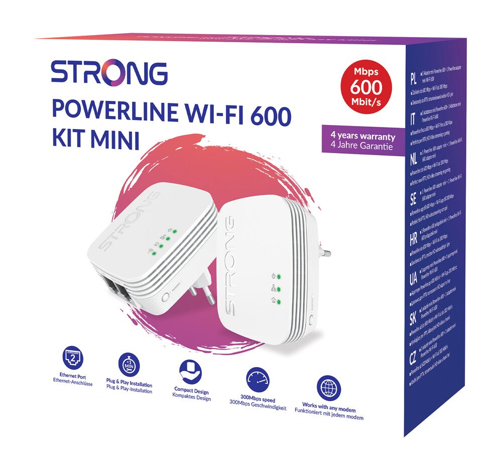 STRONG Powerline Kit POWERLWF600DUOMINI, 600Mbps, 300Mbps WiFi, 2τμχ - Image 7