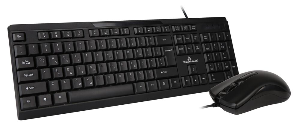 POWERTECH set ποντίκι & πληκτρολόγιο PT-1068, ενσύρματο, 1000DPI, μαύρο - Image 2