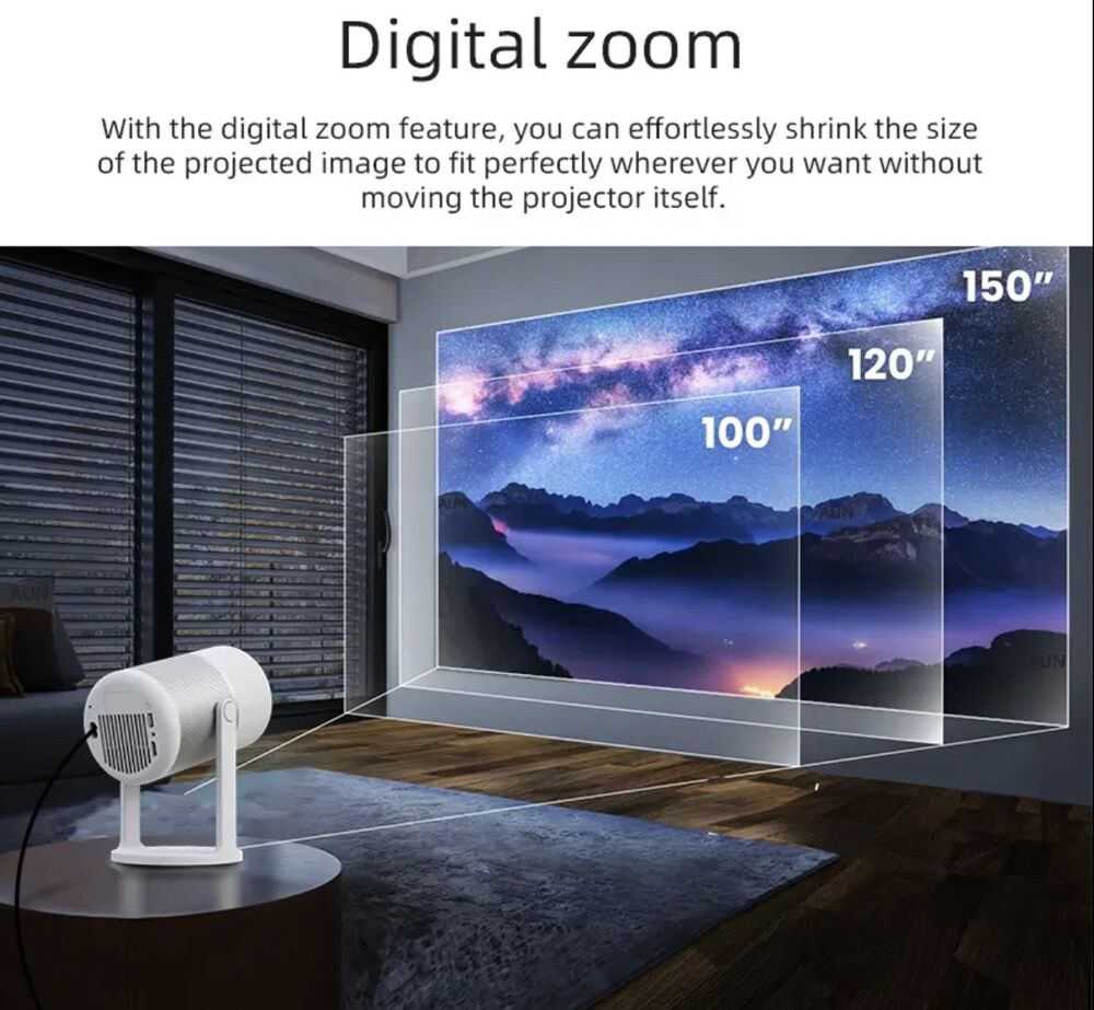 POWERTECH smart βιντεοπροβολέας PT-1305, 1080p, WiFi, Android, 170 ANSI lumens, λευκός - Image 3