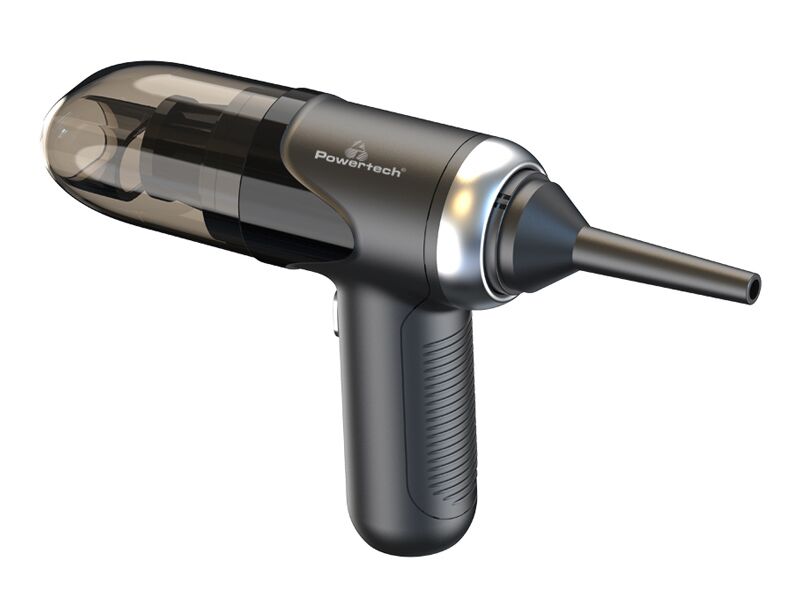 POWERTECH 2 σε 1 σκουπάκι χειρός & air duster PT-1315, 60W, 4000mAh, μαύρο - Image 2