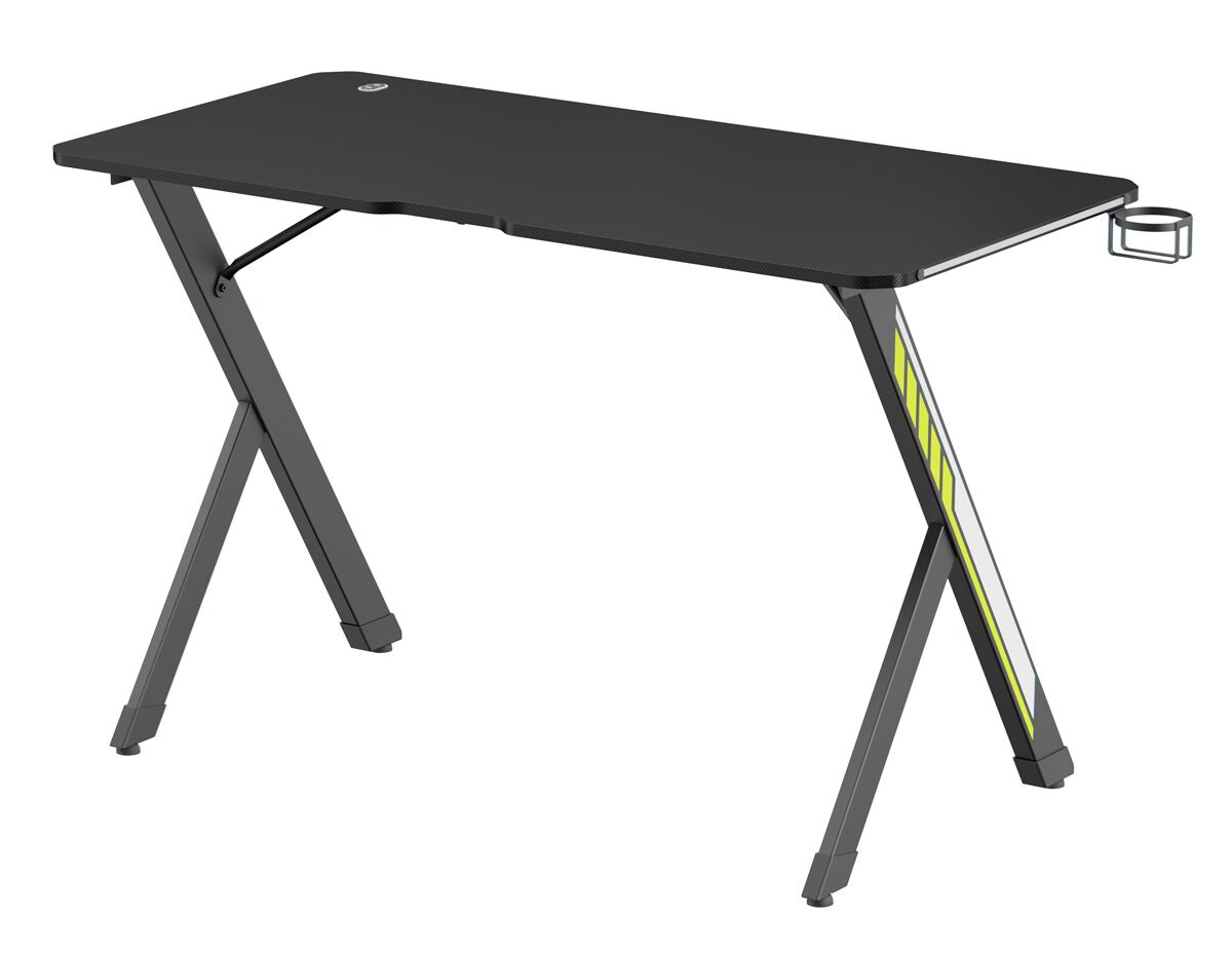 POWERTECH gaming γραφείο PT-1498 με RGB φωτισμό, 120x60x75cm, μαύρο - Image 9