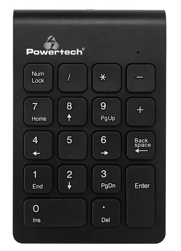 POWERTECH ασύρματο αριθμητικό πληκτρολόγιο PT-939, 2.4GHz, μαύρο - Image 2