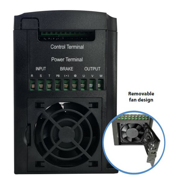 POWERTECH VFD ρυθμιστής στροφών PT-A37G-T43P3P, 3.7KW, 3Ph - Image 2